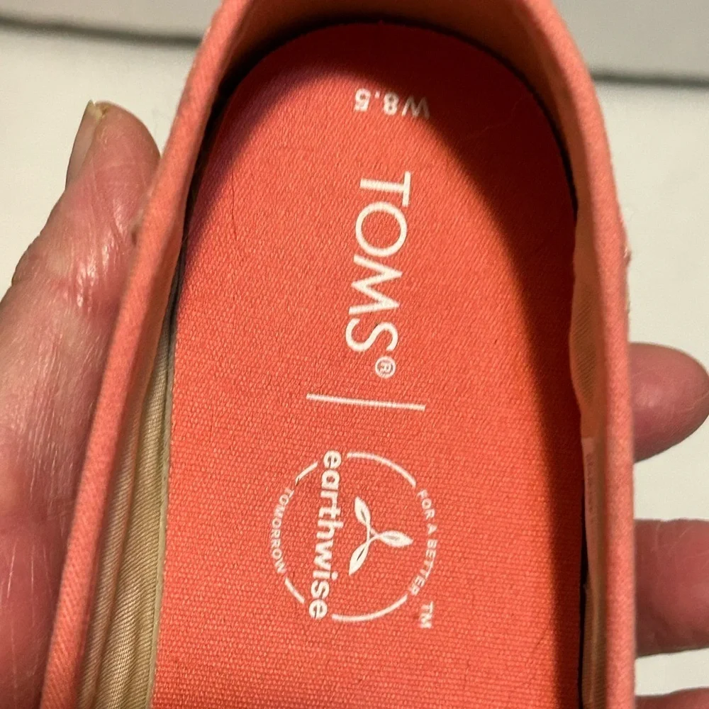 Toms Coral Canvas Espadrilles
